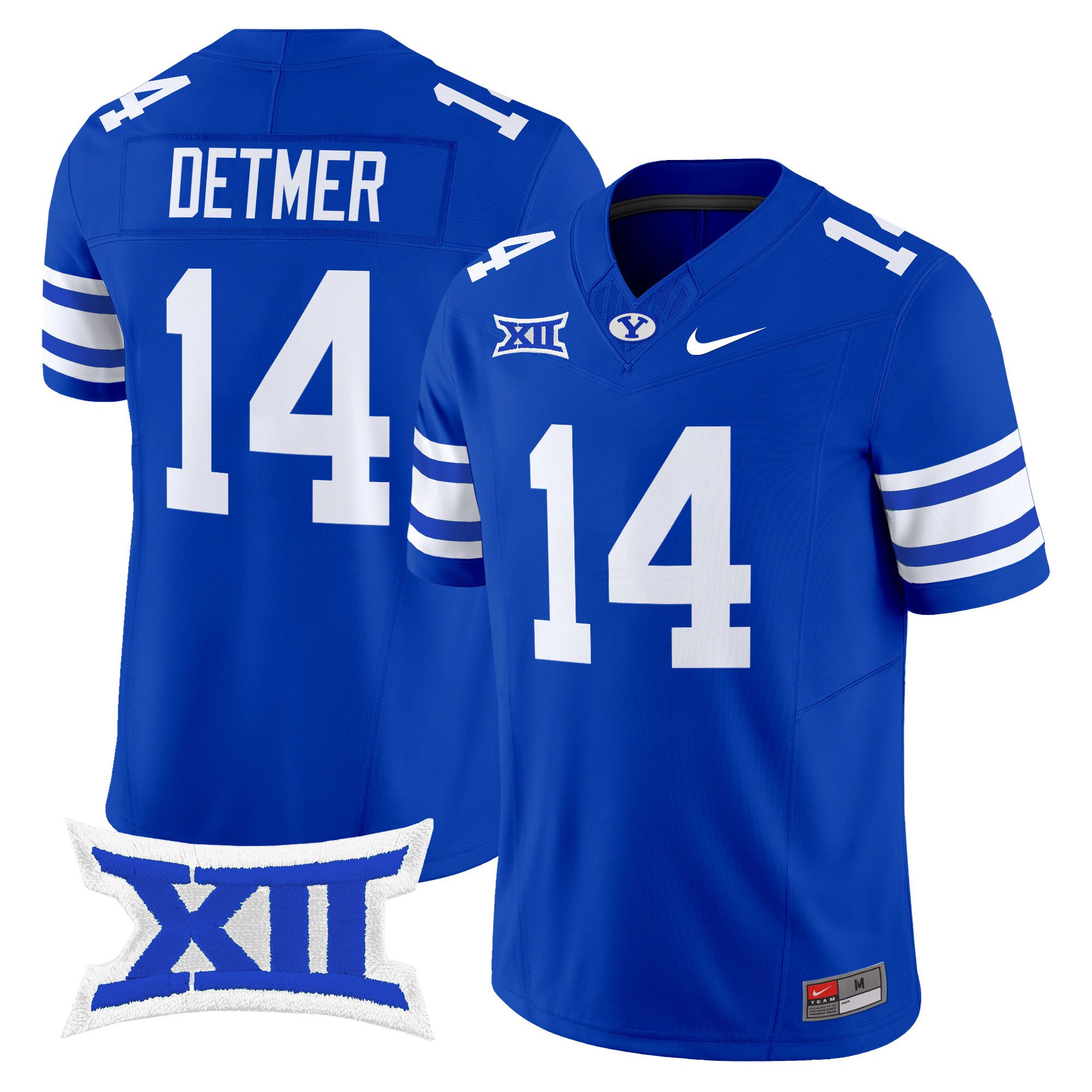 Men BYU Cougars #14 Detmer Blue Nike 2024 Vapor Limited NCAA Jersey style 1